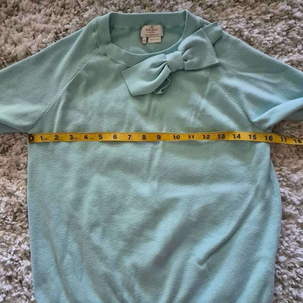 Kate Spade New York Romantic Mint Green Bow Sweater Top - Picture 5 of 5